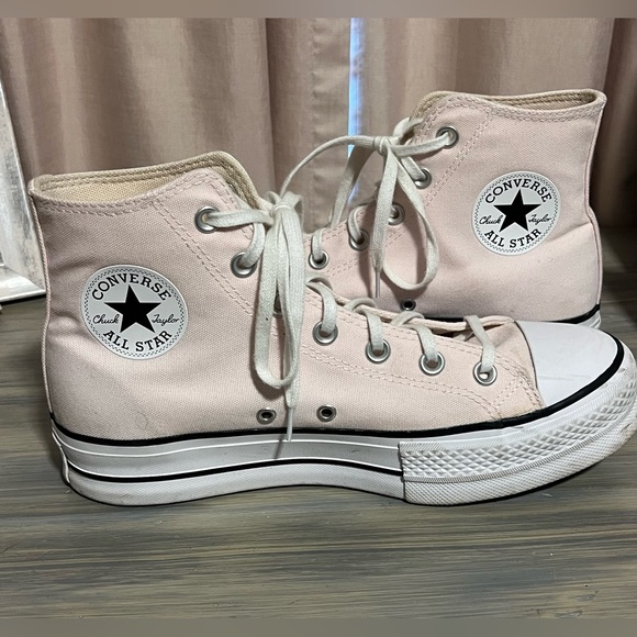 Converse Women's Light Pink Lift High-Top Sneakers - Picture 1 of 6